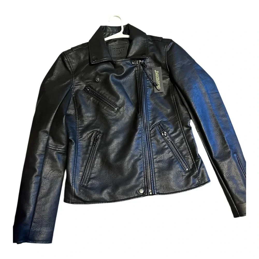 Blank NYC X Anthro Vegan Moto Jacket in black with black hardware 🔥 - Picture 3 of 6